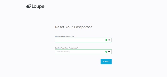 Reset passphrase 