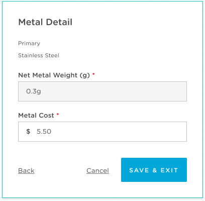 edit metal pricing